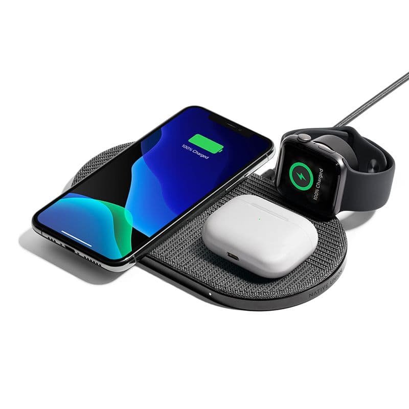 Зарядное устройство беспроводное Native Union Drop XL Dual Wireless Charger Watch Edition, серый photo 4