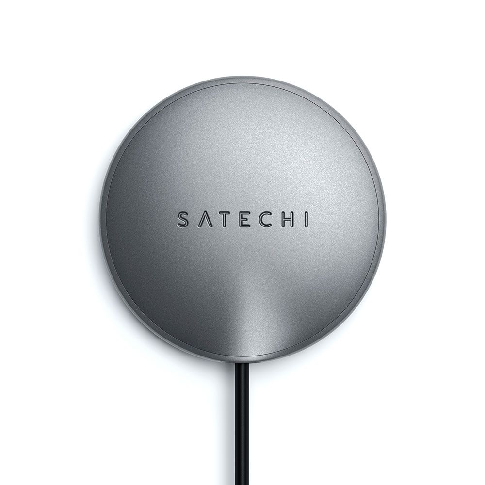 Зарядное устройство беспроводное Satechi Magnetic Wireless Charging Cable, 15Вт, серый космос— фото №0