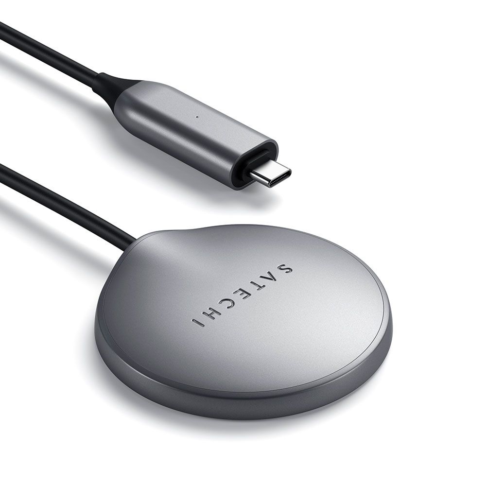 Зарядное устройство беспроводное Satechi Magnetic Wireless Charging Cable, 15Вт, серый космос— фото №2