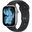 Смарт-часы Apple Watch Series 11 GPS 46mm (корпус - космический серый, ремешок Sport Band черный, размер S/M)