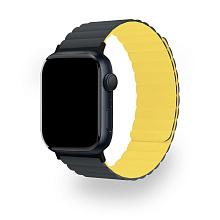 Ремешок uBear Mode для Apple Watch 38mm/40mm/41mm, S/M, силикон, серый/желтый - 0