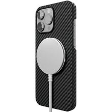 Чехол-накладка VLP Kevlar Case для iPhone 16 Pro Max, арамид (кевлар), черный - 3