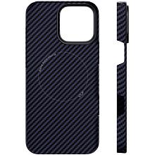 Чехол-накладка VLP Kevlar Case для iPhone 16 Pro Max, арамид (кевлар), темно-синий - 1