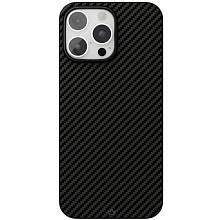 Чехол-накладка VLP Kevlar Case для iPhone 16 Pro, арамид (кевлар), черный - 0