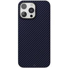 Чехол-накладка VLP Kevlar Case для iPhone 16 Pro, арамид (кевлар), темно-синий - 0