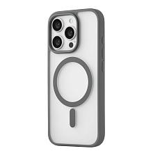 Чехол-накладка uBear Cloud Mag Case для iPhone 16 Pro, силикон, серый - 1
