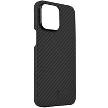 Чехол-накладка Asynora Magnetic aramid fiber для iPhone 15 Pro Max, арамид (кевлар), черный - 3