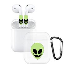 Чехол и наклейки Asynora Glow UFO, для AirPods 2 - 0
