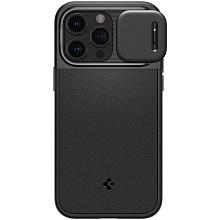 Чехол-накладка Spigen Optik Armor (MagFit) для iPhone 15 Pro Max, поликарбонат, черный - 0