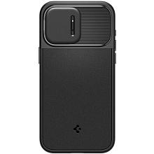 Чехол-накладка Spigen Optik Armor (MagFit) для iPhone 15 Pro Max, поликарбонат, черный - 1