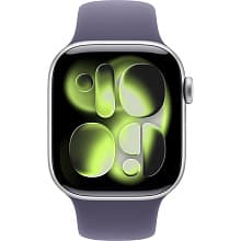 Смарт-часы Apple Watch Series 11 GPS 42mm (корпус - серебристый, ремешок Sport Band фиолетовый, размер S/M) - 1