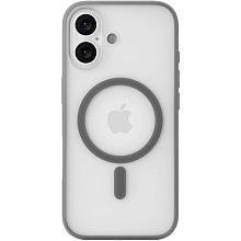 Чехол-накладка uBear Cloud Mag для iPhone 17, полиуретан, серый - 0