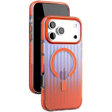 Чехол-накладка VLP Pulse Case для iPhone 17 Pro Max, полиуретан/алюминий, оранжевый - 1