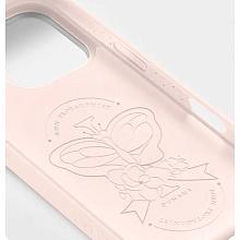 Чехол-накладка PYNANA Starlight для iPhone 16 Pro, экокожа, розовый - 3