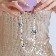 Ремешок-цепочка PYNANA Gauzy Dream с бабочками бирюзовый - 3