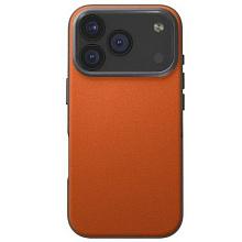 Чехол-накладка Uniq Lyden DS для iPhone 17 Pro Max, экокожа, оранжевый/серый - 0