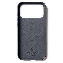 Чехол-накладка Mujjo Leather для iPhone 17 Pro Max, кожа, серый - 1