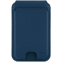 Кардхолдер uBear Fold MagSafe, экокожа, синий - 0