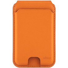 Кардхолдер uBear Fold MagSafe, экокожа, оранжевый - 0