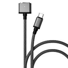 Кабель VLP Nylon Cable USB-C / MagSafe 3 2м, серый космос - 0