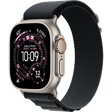 Смарт-часы Apple Watch Ultra 3 GPS + Cellular 49mm (корпус - натуральный титан, ремешок Alpine Loop черный, размер M) - 0