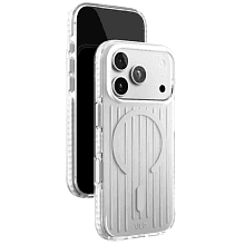 Чехол-накладка VLP Pulse Case для iPhone 18 Pro, пластик/термополиуретан, серебристый - 1