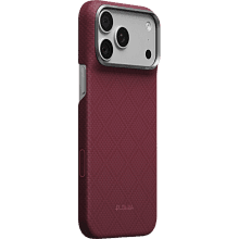 Чехол-накладка Pitaka Ультра тонкий для iPhone 18 Pro Max, арамид (кевлар), бургунди - 1
