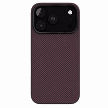 Чехол-накладка VLP Kevlar Case для iPhone 18 Pro Max, кевлар, темная вишня - 0