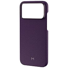 Чехол-накладка Magssory Aramid Frame Case для iPhone 18 Pro, арамид (кевлар), бургунди - 2
