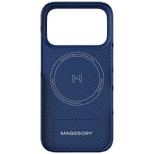 Чехол-накладка Magssory Aramid Frame Case для iPhone 18 Pro, арамид (кевлар), синий - 1