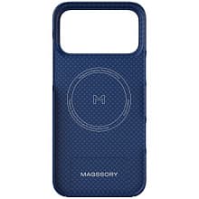 Чехол-накладка Magssory Aramid Frame Case для iPhone 18 Pro Max, арамид (кевлар), синие звезды - 1