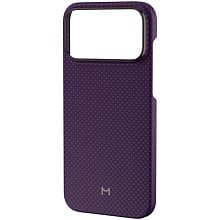 Чехол-накладка Magssory Aramid Frame Case для iPhone 18 Pro Max, арамид (кевлар), бургунди - 2